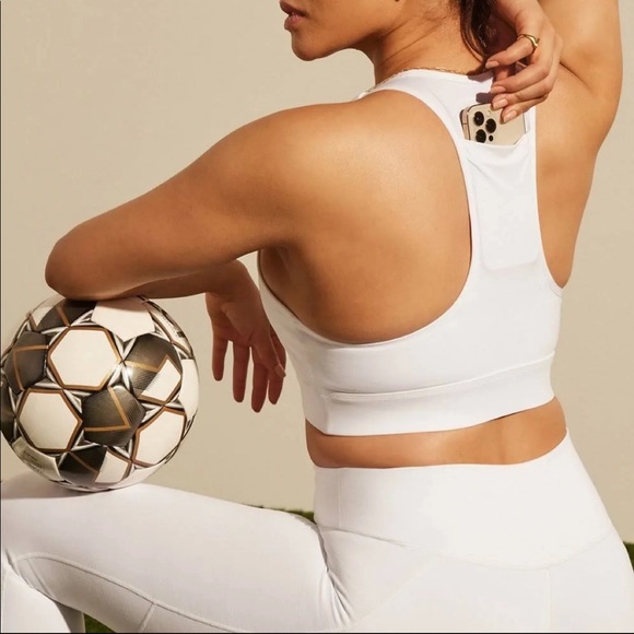 Pristine White Fabletics Powerhold Athleisure Set - Picture 3 of 10